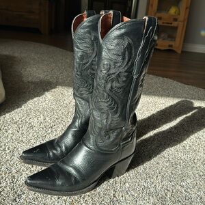 Dan Post Black Snip Toe Western Boot